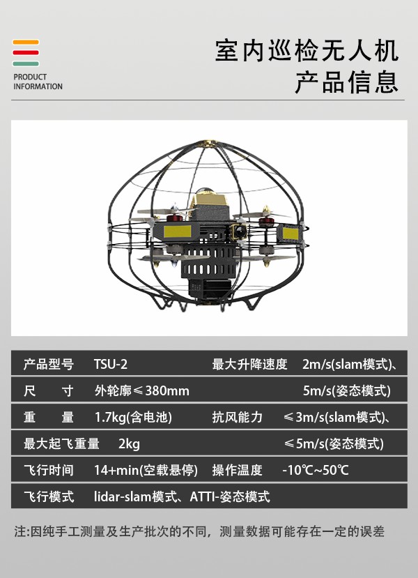 室內(nèi)巡檢無人機(jī)TSU-2型(圖2)